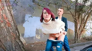KISSCAT Love Breakfast with Sausage - Public Substitute Pickup Russian Student for Outdoor Sex